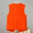 thumbnail image 5 of Jxximdong Casual Vests for Women, Autumn and Winter Vest Small Waistcoat Suit Waistcoat, Women's Coats Orange, 5 of 6