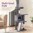 thumbnail image 3 of ZephyPaws 47inch Cat Tree for Large Adult Cat,Cat Scratching Posts Tower with Condo Perch Toys,Gray, 3 of 9