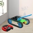 thumbnail image 3 of Plástico DIY RC Coches Juguetes Crawler Tank Vehículo 4 Canales Juguetes de construcción Bloque de construcción educativo 2.4GHz para niños  baja velocidad Macarena Coche de tanques RC, 3 of 7