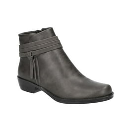 Anne Klein Womens Javen 3 Faux Leather Block Heel Booties Walmart