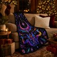 thumbnail image 3 of Rainbow Crescent Moon with Cosmic Stars, Psychedelic Celestial Style for Moon Lovers, Colorful Lunar Scene and Birthday Gift, Soft Flannel Blanket for Meditation Corner, Home Decor, 3 of 9