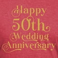 thumbnail image 3 of CafePress - 50Th Wedding Anniversary Gold Retro Typography T Shirt - Mens Tri-blend T-Shirt, 3 of 4