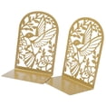 thumbnail image 2 of Sujetalibros de metal, soporte para estante, adorno de escritorio, topes decorativos para libros, para el hogar, la oficina, la sala de estar y la Marrón, 2 of 8