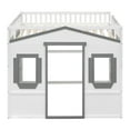 thumbnail image 2 of Tcbosik Full Size House Loft Bed With Ladder, Full-Length Guardrail , White+Gray, 2 of 8