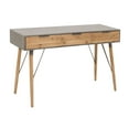 thumbnail image 6 of DecMode 48" x 30" Brown Wood 3 Drawers Console Table, 1-Piece, 6 of 12