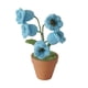 thumbnail image 1 of Flores artificiales Sunnimix tejidas a mano Adorno de escritorio Decoración del hogar Azul, 1 of 8