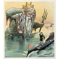 thumbnail image 2 of Udo Keppler 15x16 Gold Ornate Wood Frame and Double Matted Museum Art Print Titled - The Old Salt Salutes (1904), 2 of 4
