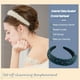 thumbnail image 5 of Sonducket Diademas con cuentas de cristal con purpurina, tocado de punto Flexible para el cabello, tocado para mujer, fiesta, colorido brillante Accesorio para el cabello Cielo azul Sonducket AP010971-14B, 5 of 5
