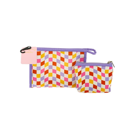 Packed Party Checkerboard Wave Pouch Set, 2 Pieces