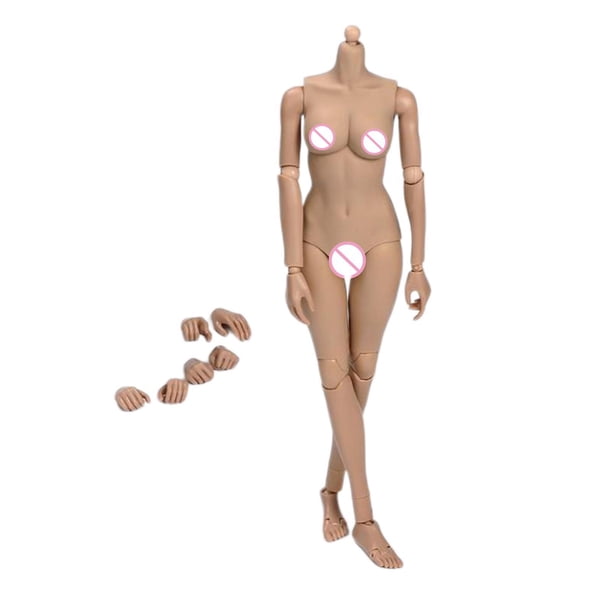 Tholdsy 1/6 Female Figure Body Nude Narrow Shoulders with 12'' Neck Flexible Doll Muñecas y casas de muñecas Trigo B