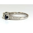thumbnail image 4 of 1.85ct NATURAL BLUE SAPPHIRE DIAMONDS RING 14KT CLASSIC THREE BEAD SET, 4 of 8