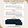 thumbnail image 3 of AENKYO 104'' Modular L-Shape Sectional Sofa with Chaise, Comfy Deep-Seat Cloud-Couch, Corduroy - Blue, 3 of 7