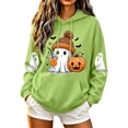 thumbnail image 3 of Women's Halloween Pullover Hoodies Oversized Funny Cute Print Sweatshirt with Pocket Lightweight Casual Long Sleeve Tops, 3 of 7