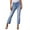 Light Blue, variant on Women's Stretch Straight Leg Ripped Jeans, Distressed Washed Denim Pants for Casual Wear & Office Chic Style,Light Blue L