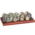 thumbnail image 3 of Coin Display Rack Coin Collecting Rack Wooden Coin Collecting Rack for Desk, 3 of 5