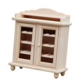 thumbnail image 4 of Estantería para casa de muñecas a escala 1:12, modelo de gabinete de madera, adornos duraderos para casa de muñecas 1/12, gabinete para diseño de perfke Gabinete de casa de muñecas, 4 of 9