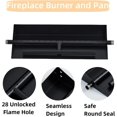 thumbnail image 4 of 22.5inx6in Rectangular Drop-In Fire Pit Burner Kit 60000 BTU Dual Fuel Propane and Natural Gas Fire Pit Insert Black Steel Spark Ignition for Indoor Outdoor Use, 4 of 8
