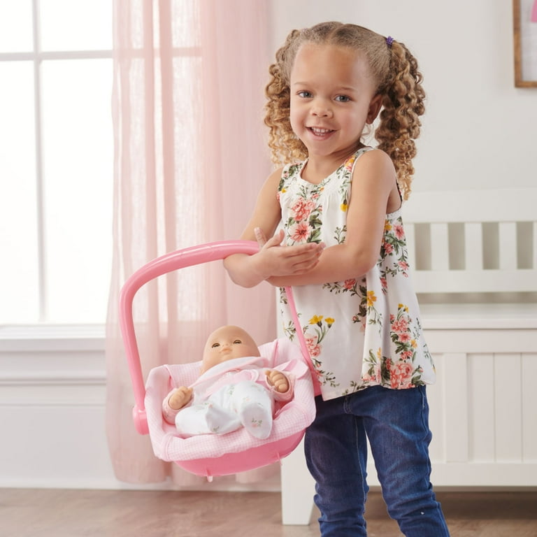 Doll Swing with Portable Carrier Seat - Pink/Gingham - Walmart.com