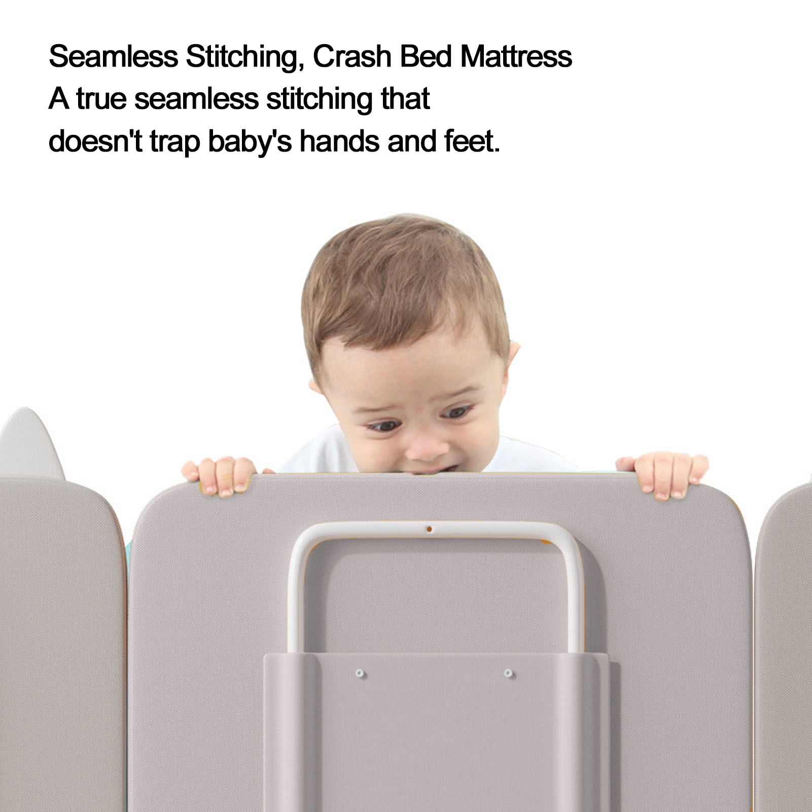 Riousery Baby Bed Rail Guard, Soft Padded Toddler Safety Bed Rail, Height Adjustable Fall Prevention for Kids, Universal Fit Infant Side Guard, Easy Install Mesh Panel, Simple Gray, 19.69 in / 50 cm