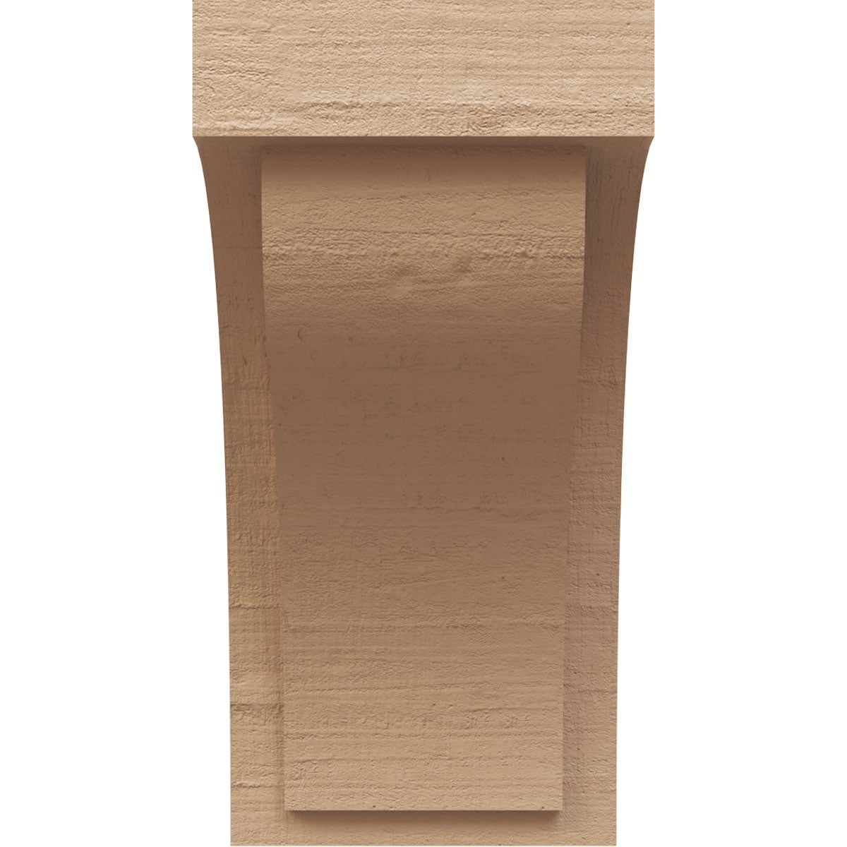 7"W x 7"D x 14"H Wide Helena Rough Cedar Woodgrain TimberThane Corbel, Primed Tan