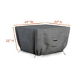 thumbnail image 2 of Outdoor Fire Pit Table Covers - 600 D, 100% Waterproof, UV & Weather Resistant Gas Fire Pit Cover with Air Pockets and Drawstring for Snug fit (42" L x 42" W x 22" H, Fab Light Grey), 2 of 6