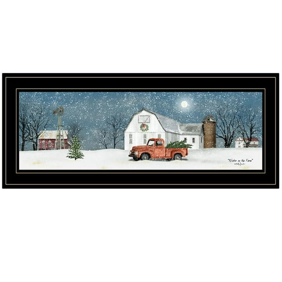 "Winter on The Farm" Framed Wall Art for Living Room & Bedroom Decoration