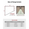 thumbnail image 6 of Black Brown Greek Key Swag Valances for Windows, Geometric Greece Ancient Farmhouse Geo Rod Pocket Sheer Valances for Windows, Swag Toppers Light Filtering for Kitchen Living Room 2 Panels 36''x63'', 6 of 6