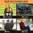 thumbnail image 6 of Oswerpon 21in Heated Stadium Seat for Bleachers with back support and cushion, for camping games sports(No Battery), 6 of 7