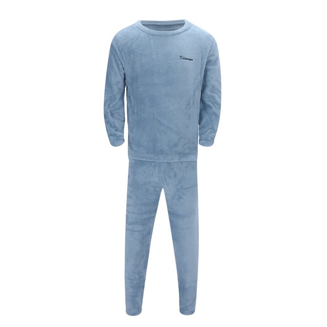 Designer Stylish Home Clothes Suit Fall Winter Unisex Matching Pyjamas Flannel Nightgown
