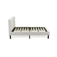 thumbnail image 5 of Rustic Revival Furniture Platform Bed - Button Tufted Velvet Fabric Padded Headboard & Footboard, Black Legs, 5 of 6