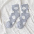 thumbnail image 2 of EnJoCho Cozy Fleece Slipper Socks For Women, Women Coral Socks Women Autumn And Winter Tube Socks Sleep Socks Cute Home Polka Dot Thick Stockings, 2 of 3