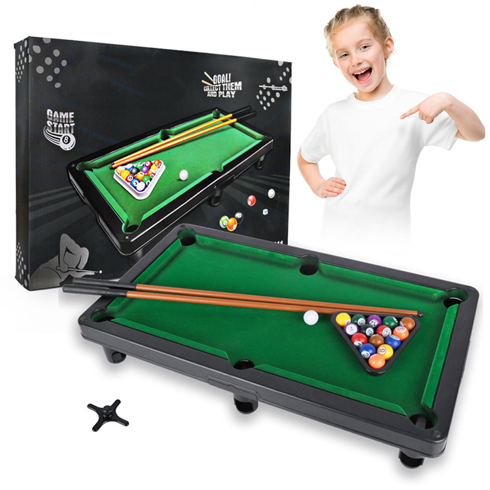 CHoppyWAVE Table Tabletop Billiard Game Set,Funny Children Mini Table Billiard Pool Simulation Portable Desktop Toy Set