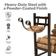 thumbnail image 5 of Sunnydaze 30.5" Indoor or Outdoor Powder-Coated Steel Log Holder with Kindling Holder, 5 of 11