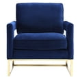 thumbnail image 3 of TOV Furniture Emory Navy Velvet Chair with Gold Ba, 3 of 5