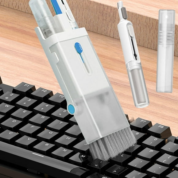 Drppepioner Cleaning Supplies-Keyboard Cleaning Kit Laptop Cleaner, 7-In-1 Computer Screen Cleaning Brush Tool, Multi-Function Electronic Cleaner Kit Spray for Headphones and Keyboards(5Ml)