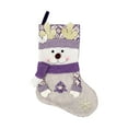 thumbnail image 4 of 3 Pcs Purple Snowflakes Christmas Stockings Glitter Christmas Presonalized Large Stocking Sock Xmas Party Winter Decor Candy Bag Family Holiday 18", 4 of 7