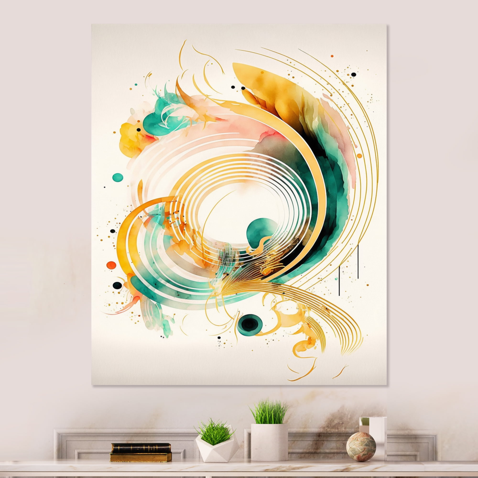 Designart Golden Spiral Movement I Canvas Wall Art
