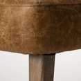thumbnail image 7 of Mercana Niles Brown Faux Leather Seat W/ Wooden Legs Wingback Dining Chair, 7 of 7