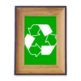 thumbnail image 1 of Reciclar el cuadrado verde marca de advertencia Marco de imagen marco de escritorio, 1 of 4