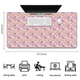 thumbnail image 5 of Long Mouse Pads for Desk,Pink Cartoon Unicorn Dessert Pattern Desk Mats on Top Of Desks, Desk Mouse Pad Extra Large with 3mm Non-Slip Base and Stitched Edge for Gaming,Office,Work,Home 47.3"x23.6", 5 of 6