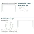 thumbnail image 5 of Farmhouse 5 Piece Dining Set Kitchen Table Set with 4 Arm Upholstered Dining Chairs, Table Set with Table and Cushioned Chairs for 4 Persons Dining Room Table Set for Small Place, 5 of 9