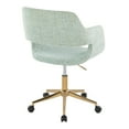 thumbnail image 5 of Margarite Task Chair, Home Office Chair with Wheels, Black Office Chair, Computer Chair, Home Office Desk Chair Comfy, Contemporary Desk Chair (Light Green Fabric), 5 of 6