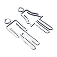 thumbnail image 1 of Bearachild Indicador acrílico del símbolo del retrete ligero y notable conveniente y práctico de par en par Juegos de accesorios de baño Plata (Tipo 1), 1 of 6