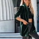 thumbnail image 4 of Chaqueta de terciopelo informal para mujer, abrigo de trabajo elegante y informal a la moda Ygjytge Verde oscuro T M para Mujer, 4 of 5
