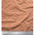 thumbnail image 1 of Soimoi Moss Tissu Georgette Ver de Terre, Fruit & Insecte Tissu Imprimé 1 Yard 42 Pouces de Large, 1 of 3