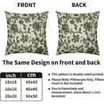 thumbnail image 5 of Olive Green Floral Block Print Pillow Covers 18x18 Set of 2 Rustic Old Style Modern Vintage Flower Pattern Cream Decorative Throw Pillow Cases Outdoor Farmhouse Decoration for Sofa Couch Bed, 5 of 6
