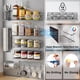 thumbnail image 3 of Estante magnético para especias para refrigerador, paquete de 8 estantes magnéticos para nevera, organizador de especias móvil con gancho, soporte para toallas de papel, soporte para, 3 of 6
