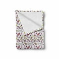 thumbnail image 2 of Unicorn Soft Flannel Fleece Blanket, Childish Unicorn Motif with Ice Cream Candies Stars Hearts Playroom Design, Cozy Plush for Indoor and Outdoor Use, 50" x 70", Yellow Lilac Pink, by Ambesonne, 2 of 6