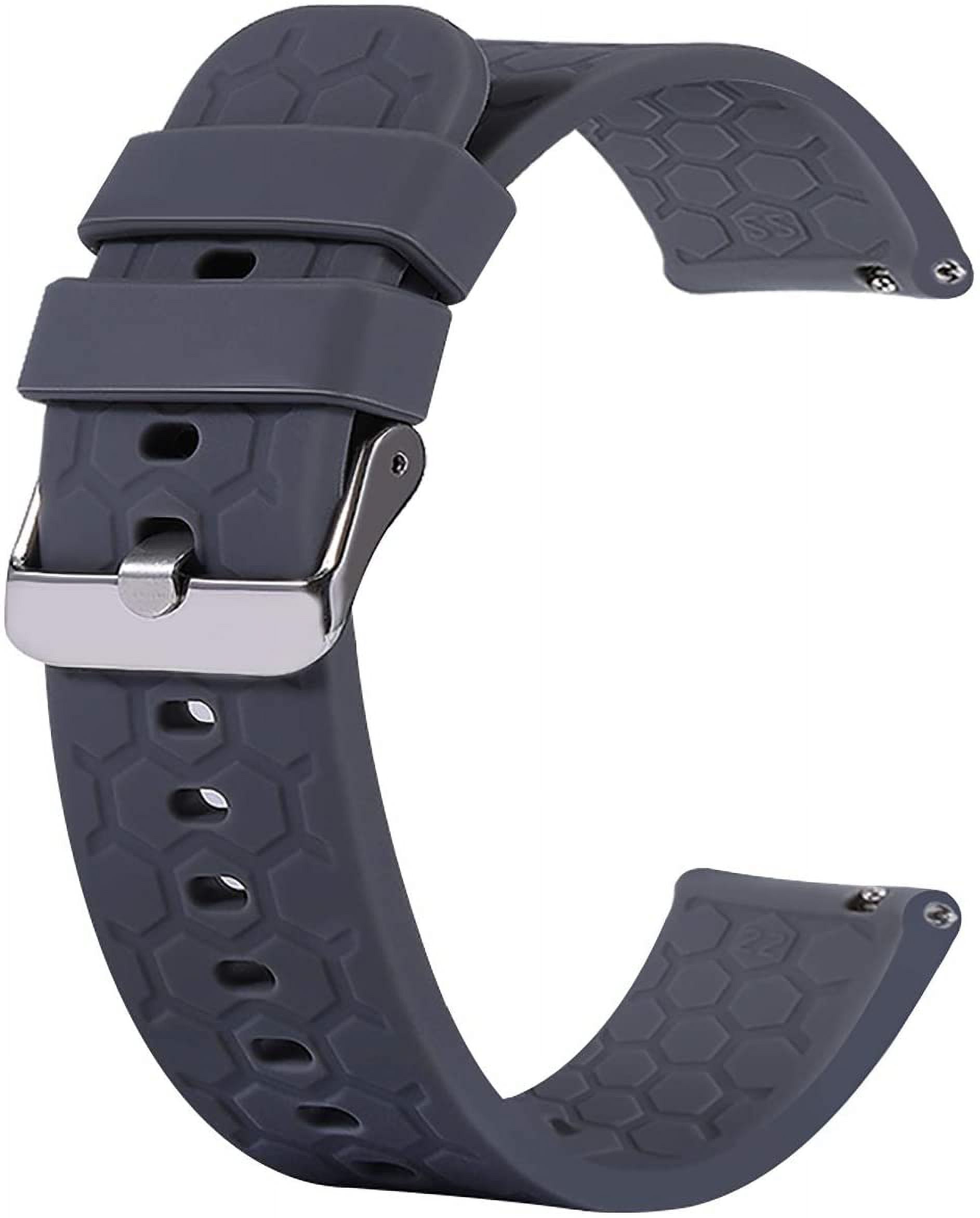CRKMGS-18mm 20mm 22mm Width Silicone Quick Release Wristband Replacement Sports Straps Bracelet Watch Band Women Men Strap with Quick Release Pins for Smartwatch
