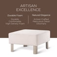 thumbnail image 3 of Maven Lane Lena Contemporary Upholstered Ottoman with Refined White Wood Finish, 3 of 6
